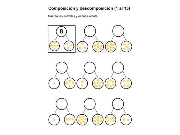 Guía de descomposición y composición (1 al 15)