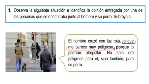 Clase "opinión" sobre narraciones 6°