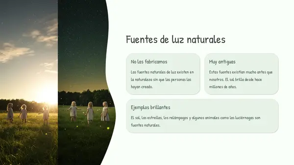 Fuentes de luz natural y Artificial 