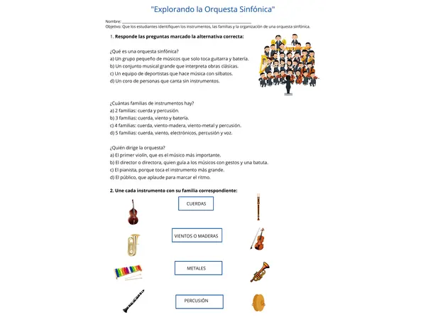 Música: Orquesta Sinfónica
