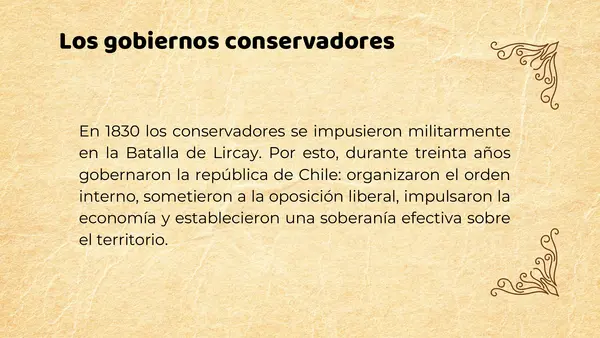 Presentación La república conservadora