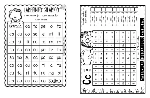 guía método Matte lección casa, ca, co, cu