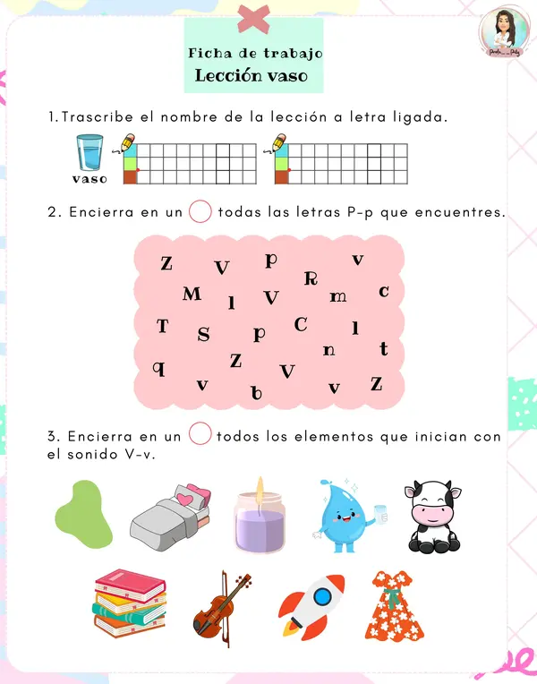 Actividades lección vaso