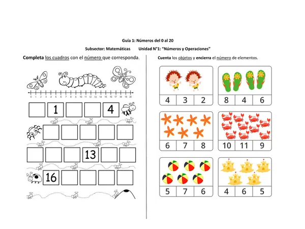 números del 0-20