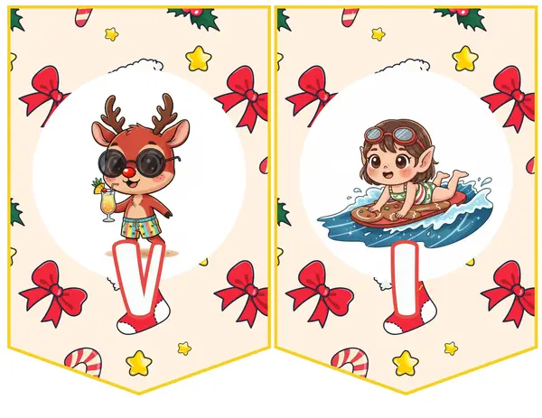Banderines Navidad Veraniega