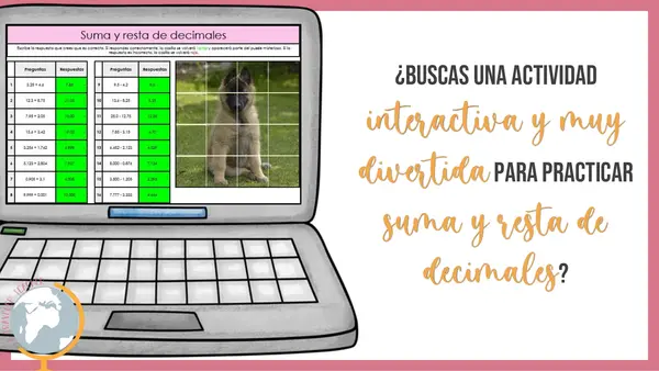 Suma y resta de decimales rompecabezas misterioso