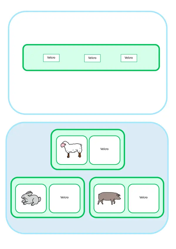 Carpeta Teacch Animales (pareo de imágenes)