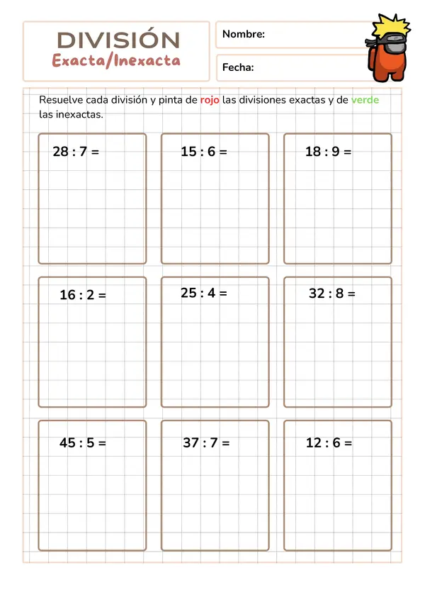 Divisiones exactas o inexactas