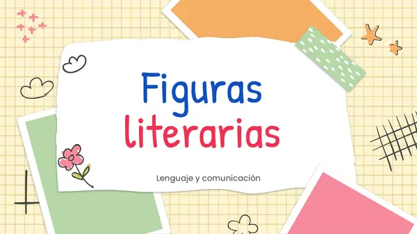 Figuras literarias: personificación, metáfora y comparación.