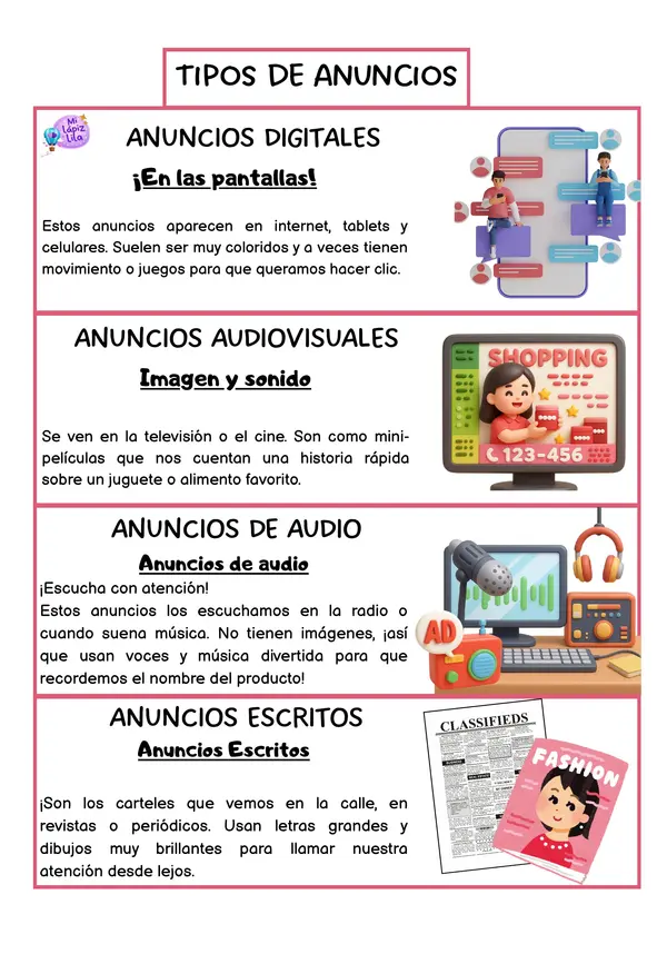 Anuncio Publicitario: Guía completa y actvs. de aprendizaje