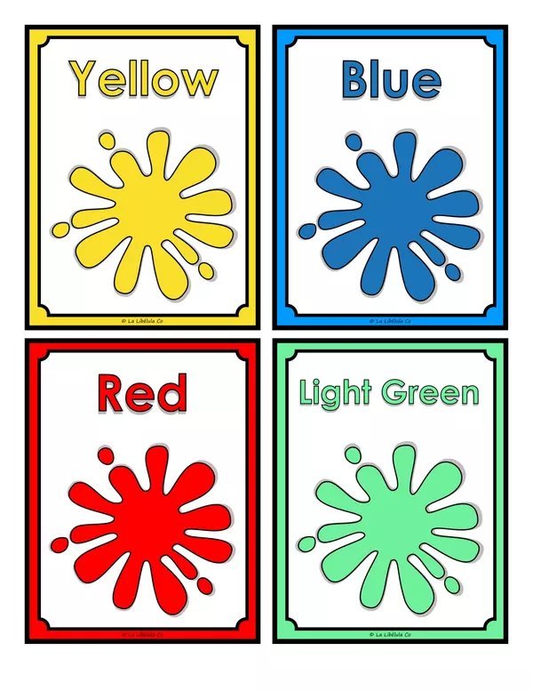 Flash Cards The Colors