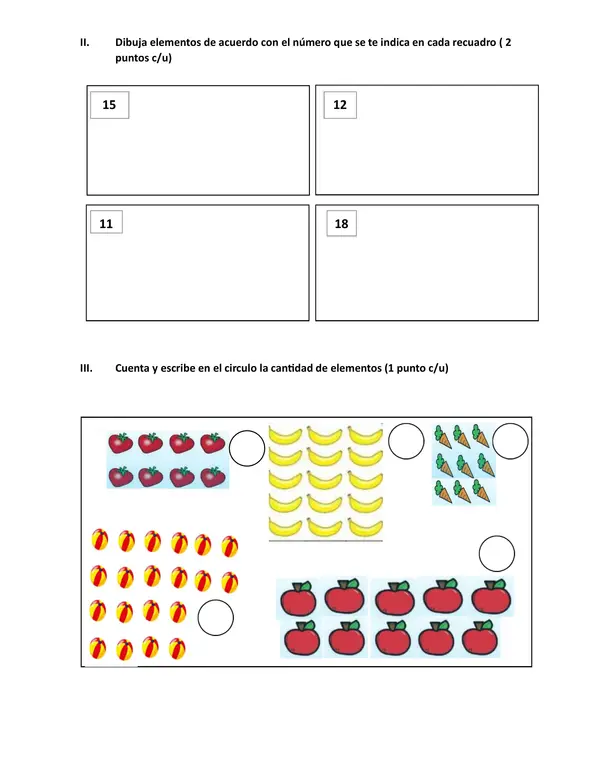 Evaluación sumativa de matemáticas segundo básico