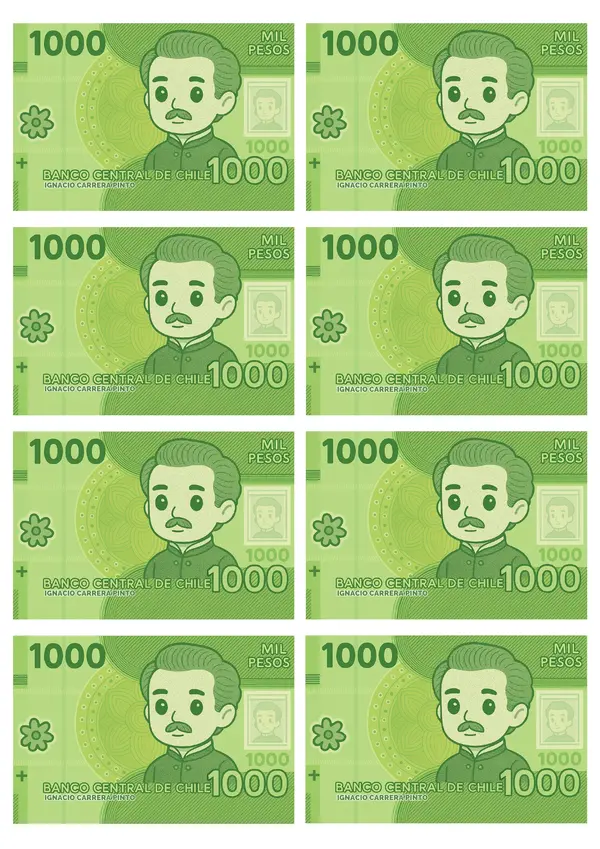 Set de monedas y billetes