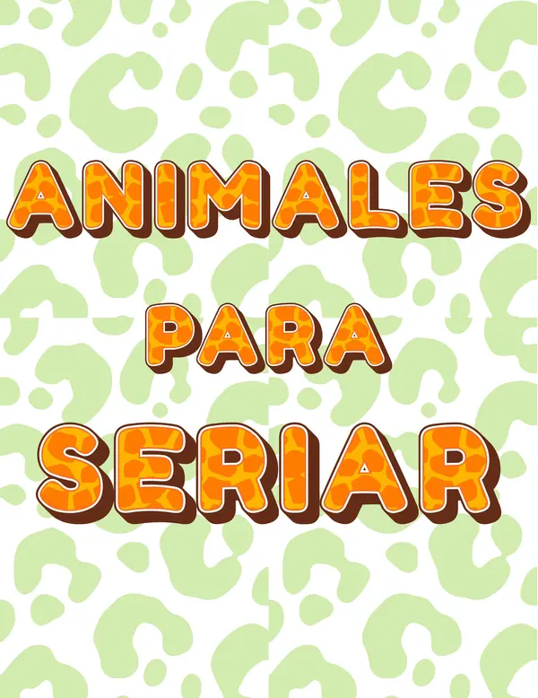 Animales para seriar