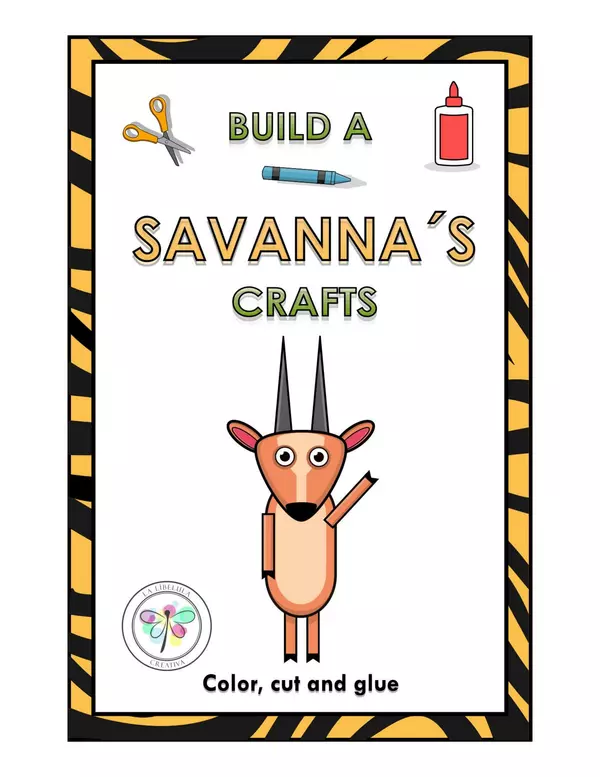 Build a Savanna's Antelope Craft Color Cut out Puzzle