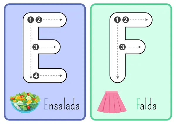 Tarjetas del abecedario a color y para colorear