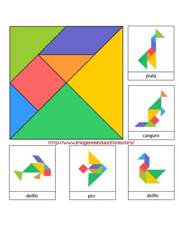 Plantilla tangram recortable