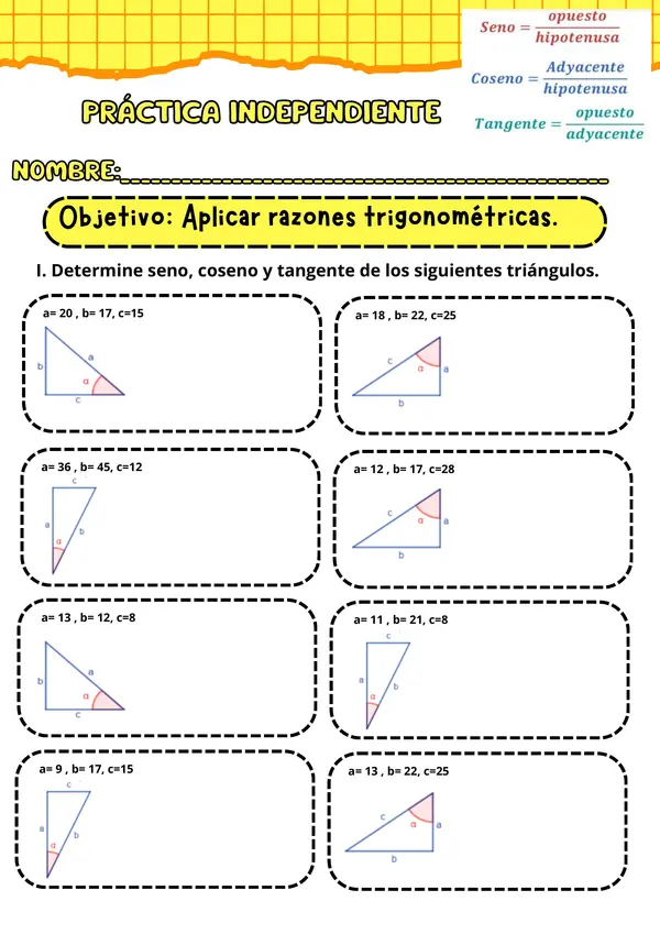 RAZONES TRIGONOMÉTRICAS