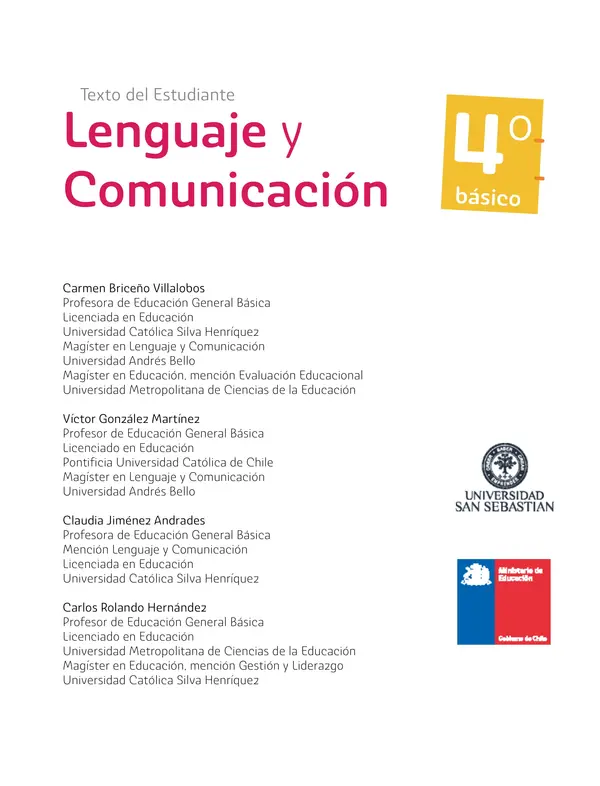 Libro de lenguaje y comunicación 4°basicos