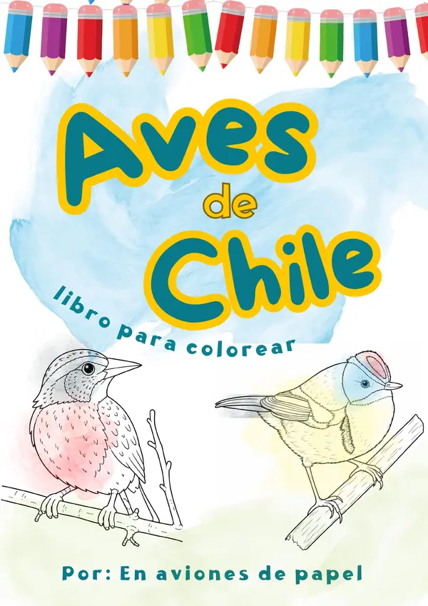 Ilustraciones coloreables Aves de Chile 