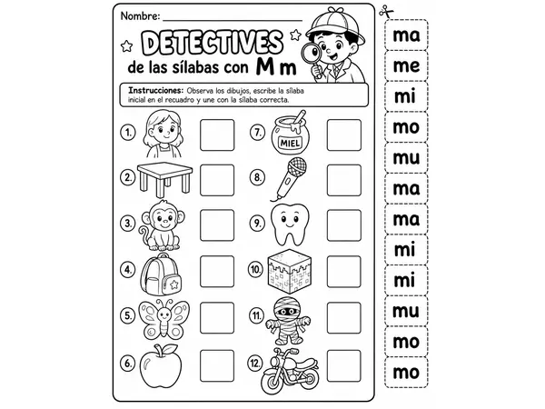 Ficha de actividad: Detective letra M