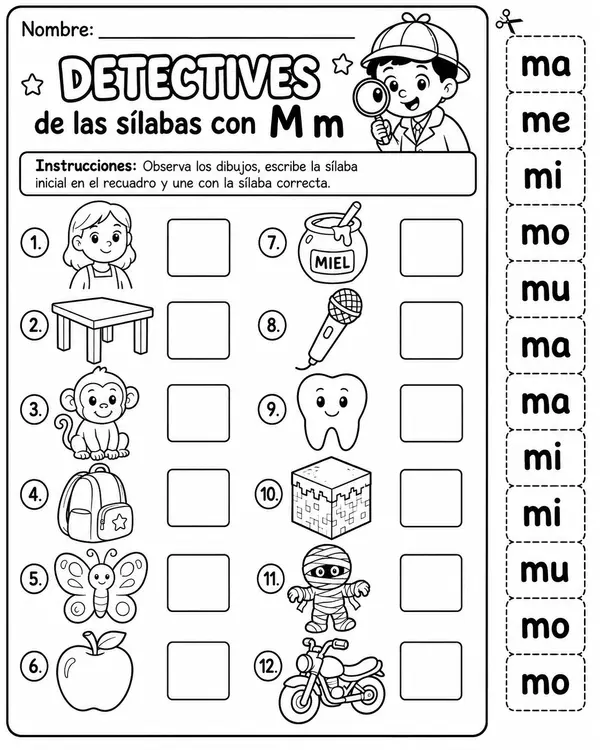 Ficha de actividad: Detective letra M