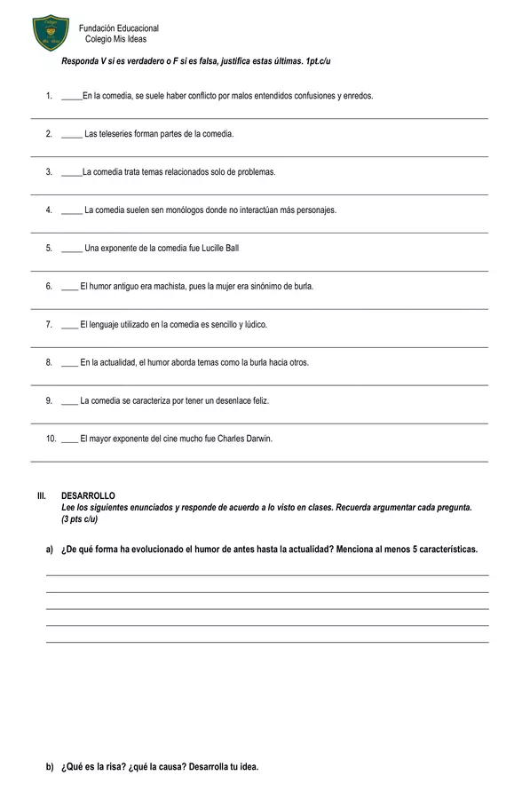 Evaluaci n La Comedia Cl sica Profe social