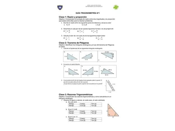 Guía trigonometría 1