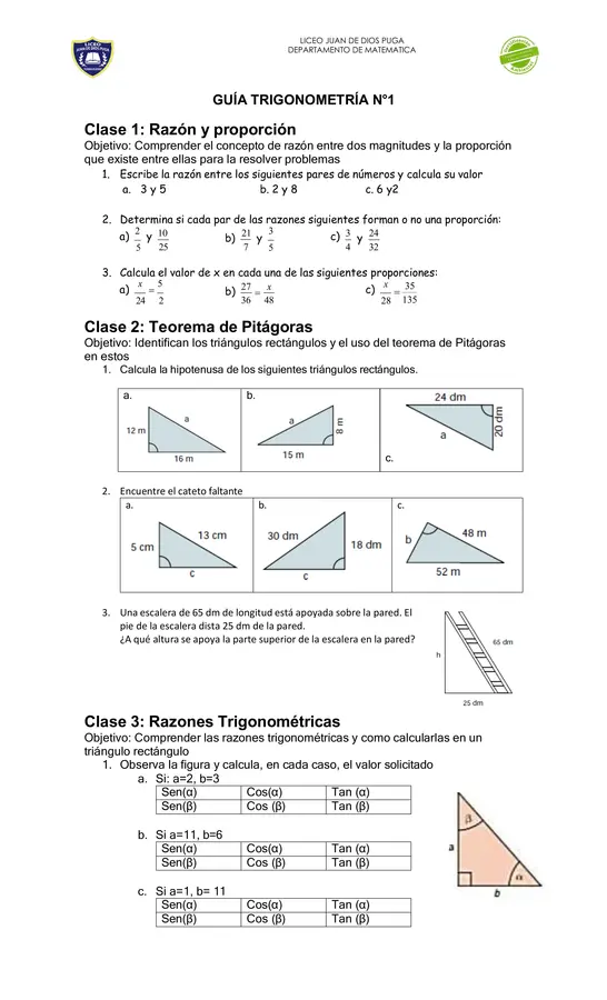 Guía trigonometría 1