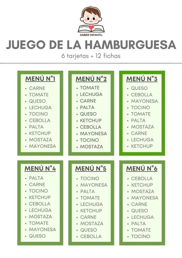JUEGO DE LA HAMBURGUESA