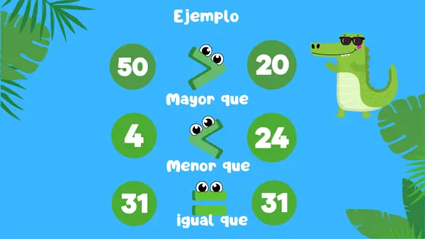 Comparar números hasta 50 (signos igual que, menor que e igual que)