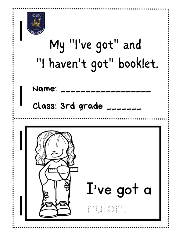 English Booklet with "I´ve got" and "I havent got"