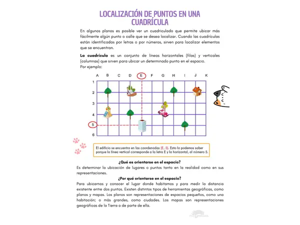 Localización de puntos en una cuadrícula