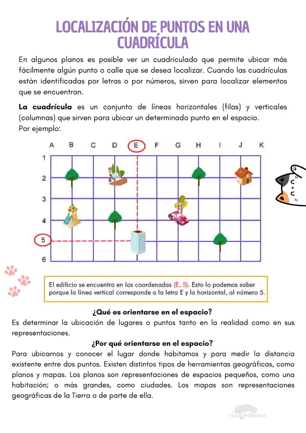 Localización de puntos en una cuadrícula