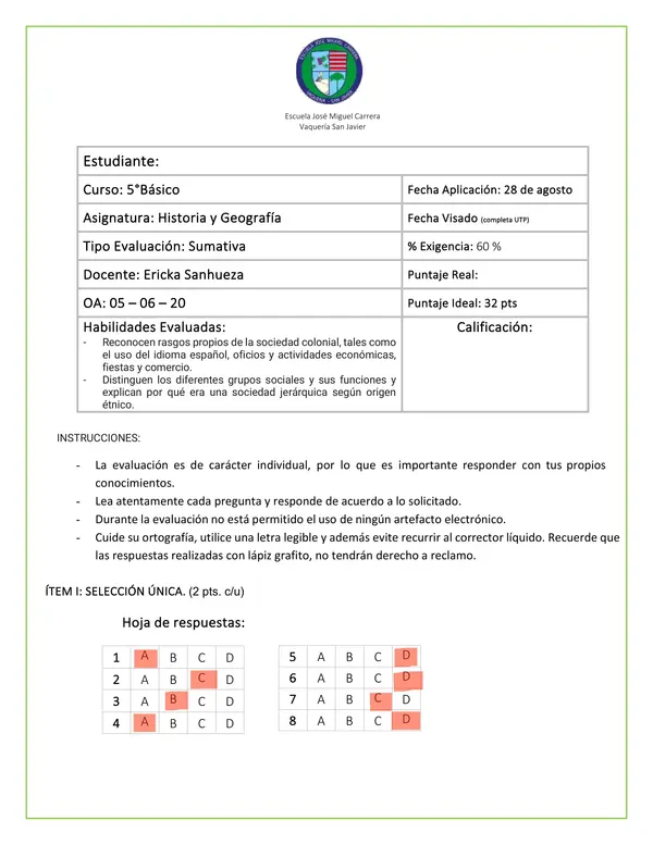 Evaluación - Economía colonial (general y adecuada)