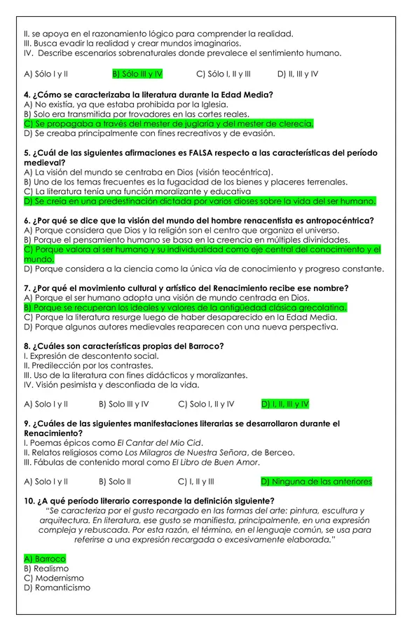 Prueba - Literatura Universal