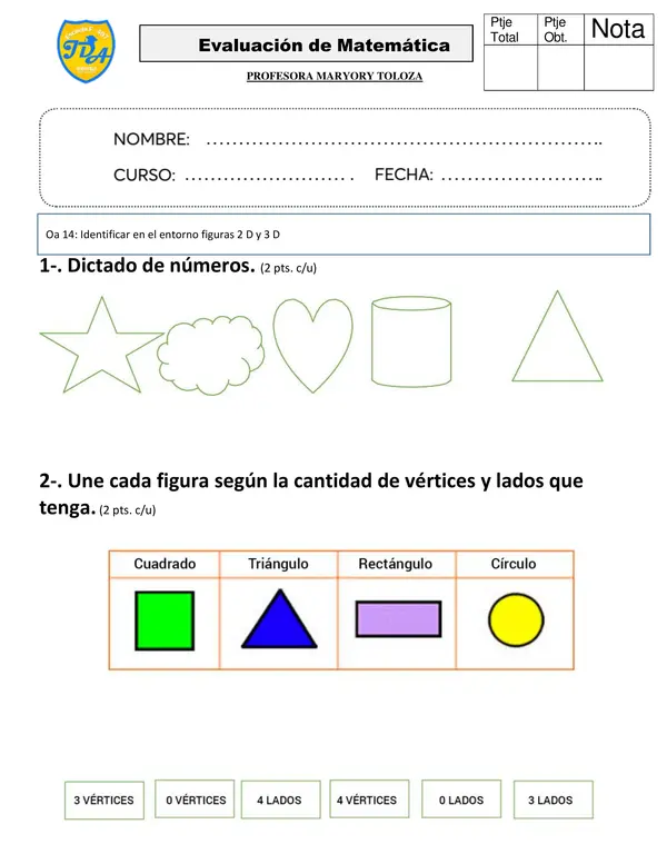 EVALUACION FIGURAS 2D Y 3D