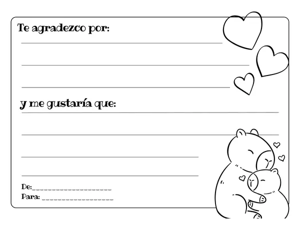 Tarjeta de niños para apoderados