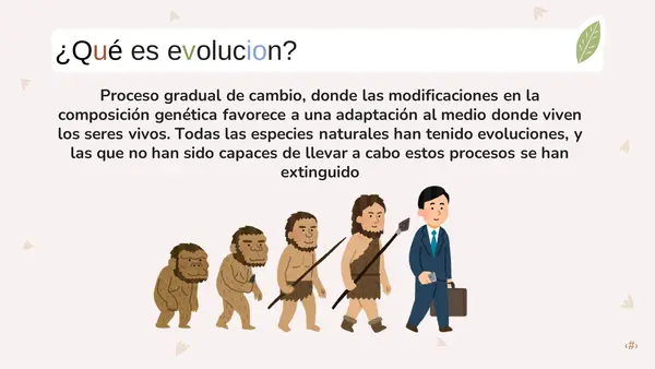 Presentación "Teorías evolutivas Darwin y Lamarck"