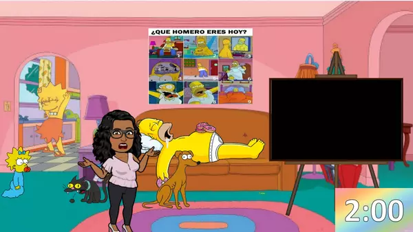 Resolucion de problemas de Fracciones "Los Simpsons"