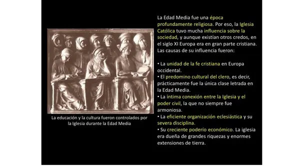 La iglesia catolica en la epoca medieval