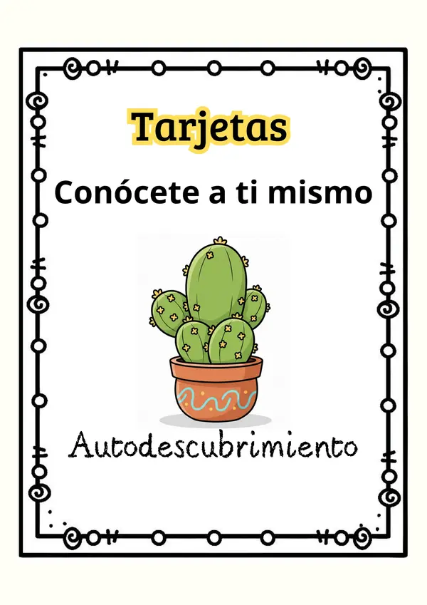 Tarjetas conócete a ti mismo