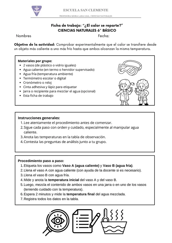 Ficha el calor se reparte
