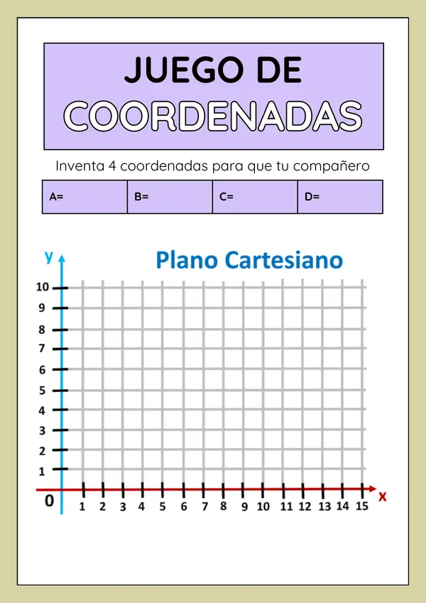 Juego Plano Cartesiano