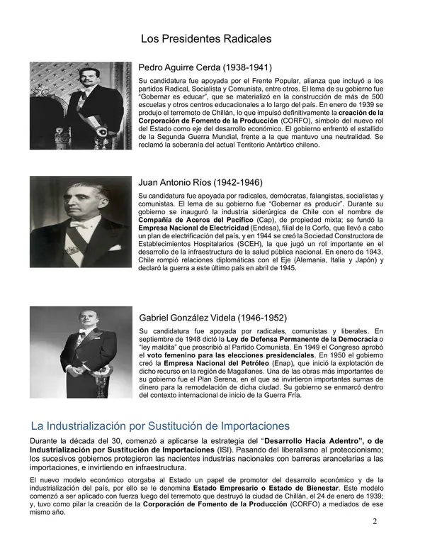 Chile desde Arturo Alessandri hasta el fin de los radicales