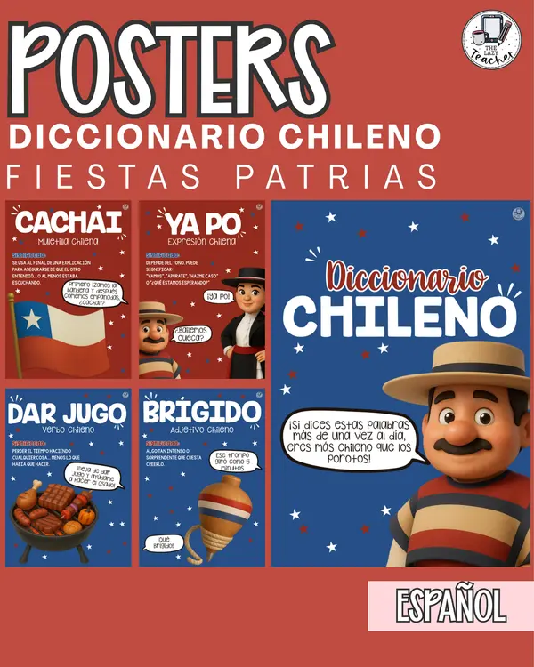 Diccionario Chileno | Chilean Slang Posters | Fiestas Patrias