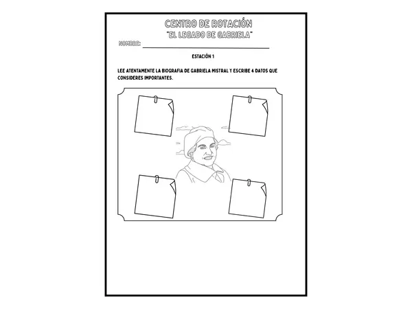 Descarga esta completa secuencia de actividades sobre la vida de Gabriela Mistral.  