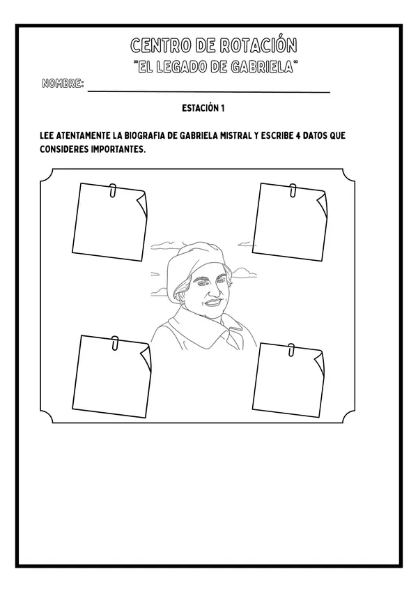 Descarga esta completa secuencia de actividades sobre la vida de Gabriela Mistral.  