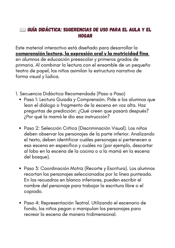 Armando el cuento de Caperucita