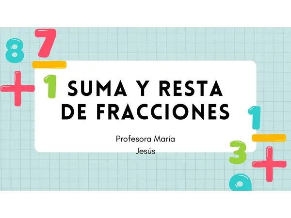 Suma y resta de fracciones 